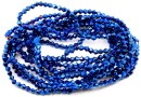 Crystal bead string, faceted biconical, cobalt blue, 4mm