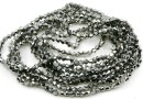 Sirag margele cristal, biconic fatetat, silver grey, 4mm