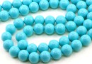 Mallorca type pearls, round, dreamy turquoise, 12mm