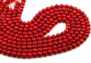 Margele Coral, rosu, rotund, grad A, 5.5mm