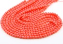 Coral beads, coral, round, grade A, 4.5mm