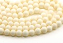 Margele Coral, ivory, rotund, grad A, 8.5mm