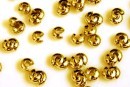 Crimp, gold plated 925 silver, 4.5mm - x4