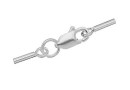 Clasp set for necklaces or bracelets, 925 silver, 1mm - x1