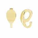 Extension system, pendant, gold-plated 925 silver, 8mm - x1