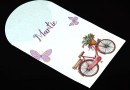 Punga hartie pentru martisor, Bicicleta, 12x8.5cm - x20