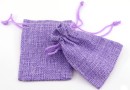 Textile bag, purple lavender, 9x6.5cm - x5