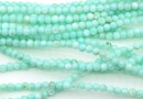 Pastel marine green mother-of-pearl beads, round, 4mm