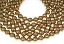 Ideal premium pearls, vintage gold, 4mm - x100