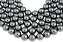 Ideal premium pearls, dark grey, 4mm - x100