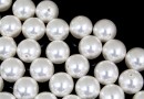 Ideal single hole pearls, white, 8mm - x2