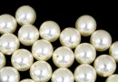 Ideal single hole pearls, light cream, 10mm - x2