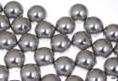 Ideal single hole pearls, light grey, 12mm - x2