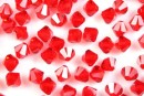 Ideal, bicone beads, red hyacinth, 4mm - x40