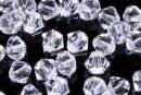 Ideal, bicone beads, crystal, 6mm - x24