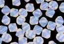 Ideal, bicone beads, white opal, 4mm - x40