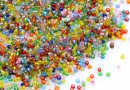 Sand beads, mix silver line, 2mm - x100g