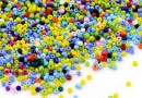 Sand beads, mix opaque 2mm - x100g