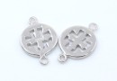 Link cruce, argint 925 placat cu rodiu, 15mm - x1