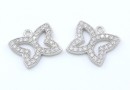 Pandantiv fluture, argint 925 placat cu rodiu, 11mm - x1
