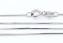 Lant snake patrat, argint 925 placat cu rodiu, 45cm - x1