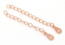 Lantisor martor extensie, argint 925 placat cu aur roz, 40mm - x1
