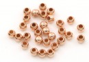 Margele decor, argint 925 placat cu aur roz, 2mm - x10