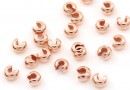 Acoperitor crimp, argint 925 placat cu aur roz, 3.5mm - x2