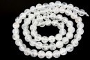 Ice quartz crystal, round, 6.5mm