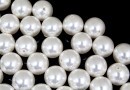 Perle Ideal cu un orificiu, white pearl, 4mm - x4