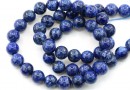 Margele Lapis lazuli, rotund, 8mm