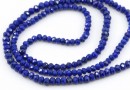 Margele Lapis lazuli, rondele fatetate, 3mm