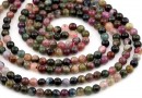 Margele Turmalina multicolora, rotund, 4mm