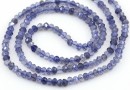 Margele Tanzanit, rondele fatetate, 3mm