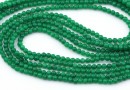 Margele Agate, rotund, verde opac, 2.3mm