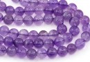 Margele Ametist, rotund, 8mm