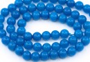 Margele Jad, rotund, albastru capri, 6.5mm