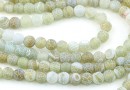 Margele Agate frosted, rotund, 6mm