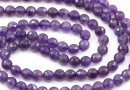 Margele Ametist, rotund fatetat, 6mm