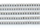 Margele Hematit, cub hexagon, argintiu, 3mm