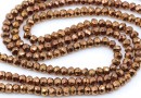 Margele Hematit, rondela fatetata, cupru, 3.5mm