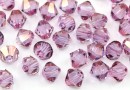 Swarovski, margele bicone xilion, Dark Rose, 6mm - x10