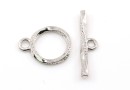 Incuietoare toggle argint 925 placat cu rodiu, 13.5x11mm - x1