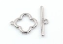 Incuietoare toggle argint 925 placat cu rodiu, 15x13.5mm - x1