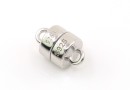 Incuietoare magnetica argint 925 placat cu rodiu, 9x5.5mm - x1