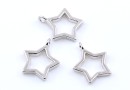 Charm stea argint 925 placat cu rodiu, 11x10mm - x1