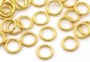 Zale sudate argint 925 placat cu aur, 4.8x0.6mm - x5