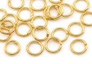 Zale sudate argint 925 placat cu aur intens, 5x0.6mm - x5