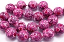 Colier cu margele din magnezit, rotund, 18mm
