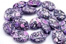 Colier cu margele din magnezit, oval, 25x19mm